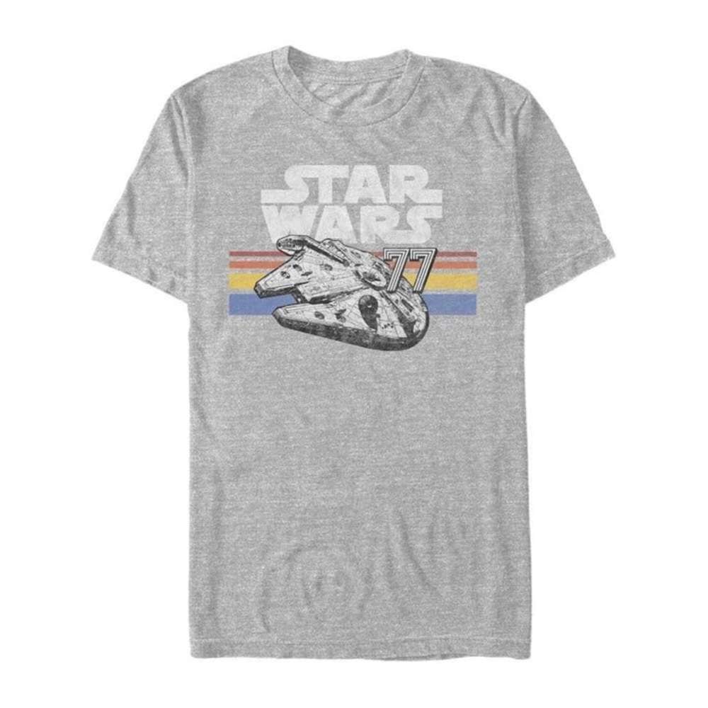Star Wars NWT! Fifths Athletic Heather Gray Vintage 77  Short Sleeve Shirt